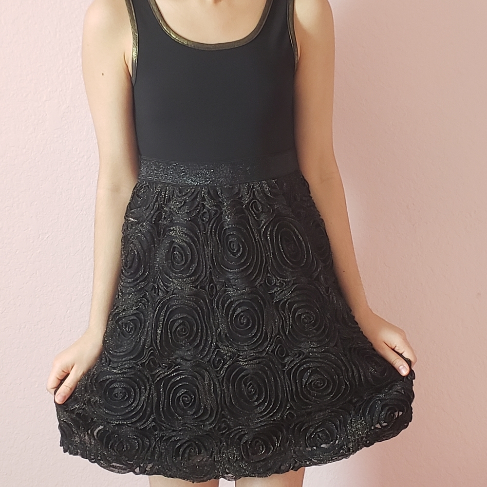 Adorable Black Midi Dress